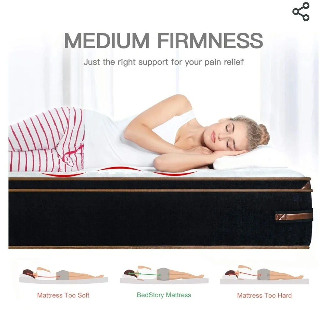 🎁 Queen hybrid mattress- Gel-infused memory foam - photo 3