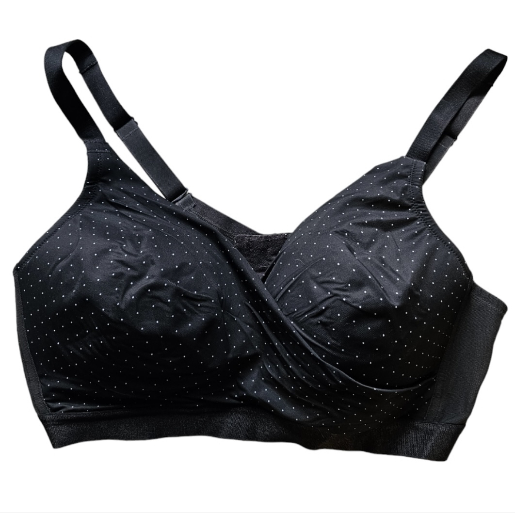 Deesse Lingerie 40C Polka Dot Basic Wireless Lounge Bra Padded thumbnail