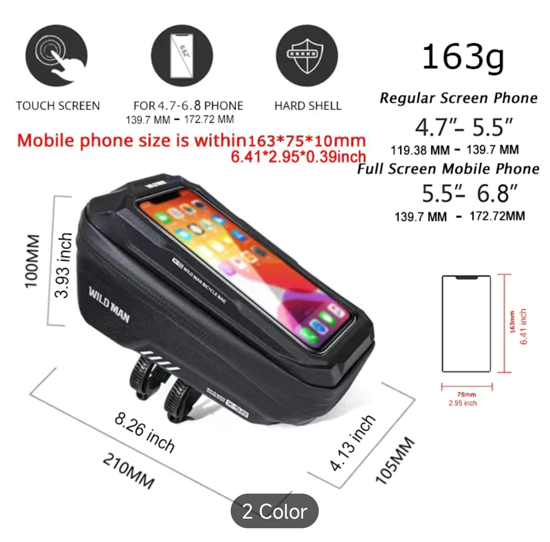 Bicycle WILD MAN Front Handlebar Bag image indicator(6)