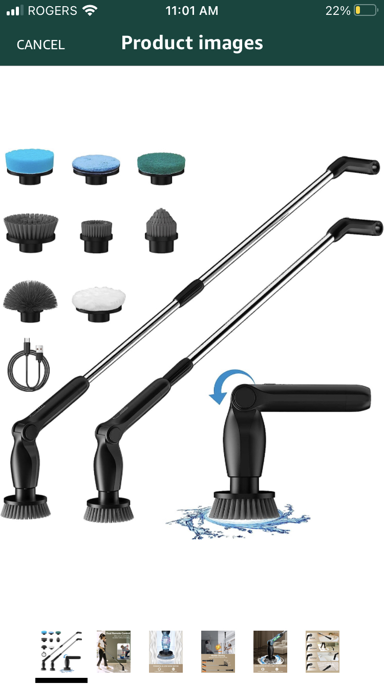 Leebein Electric Spin Scrubber, Cordless Cleaning Brush image indicator(7)