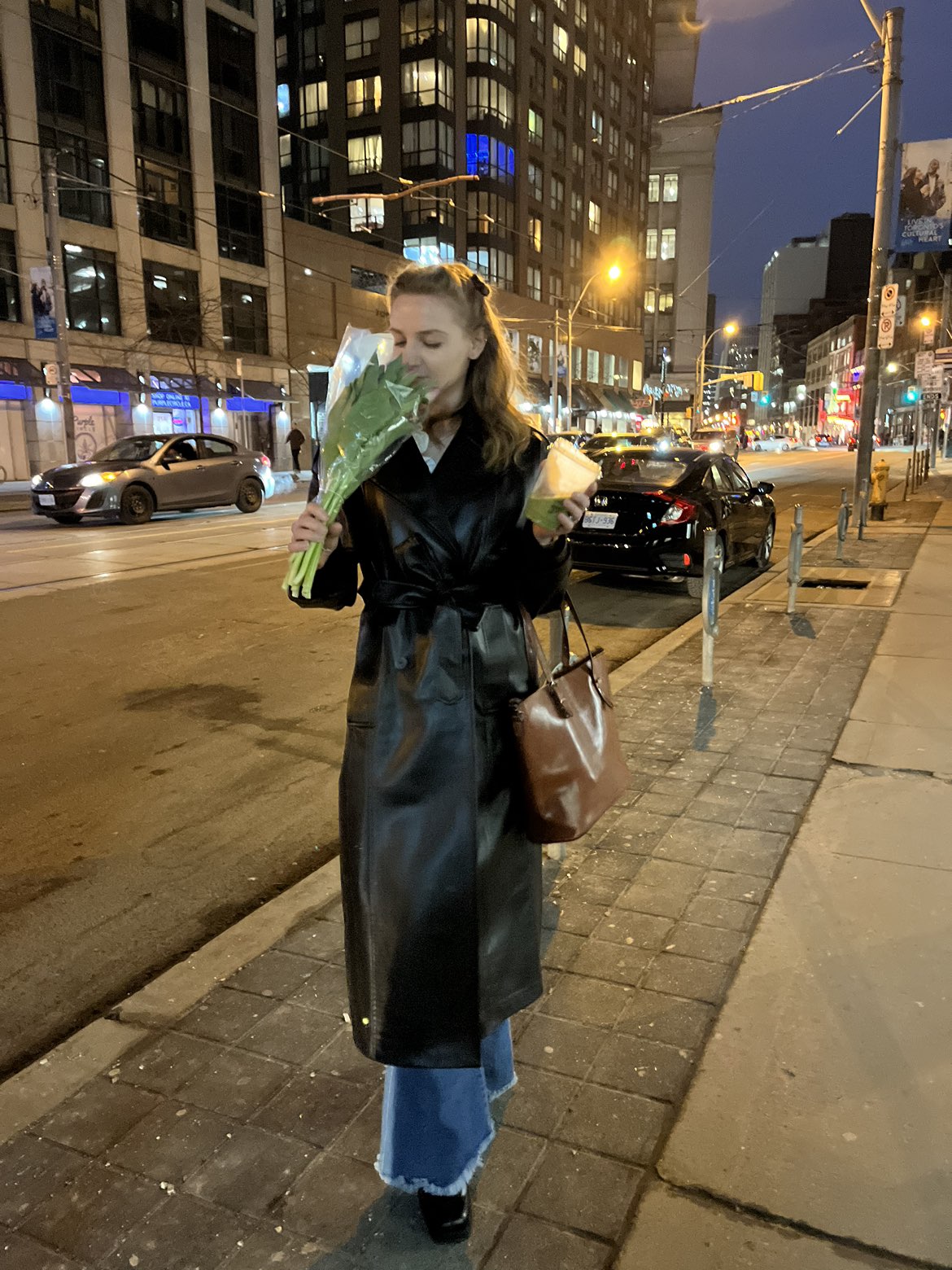 Zara long leather coat - photo 2
