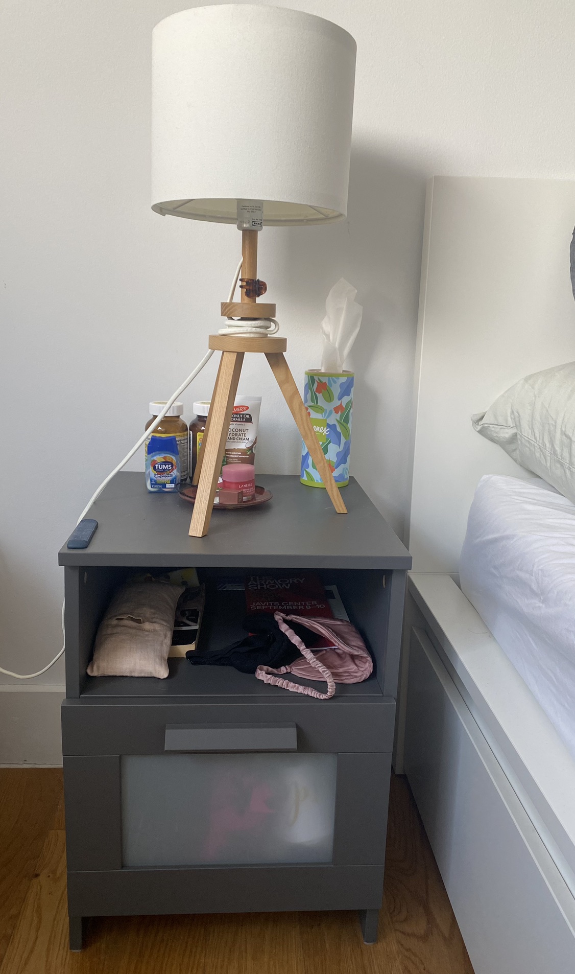 Ikea: TWO Brimnes Nightstand (gray)
