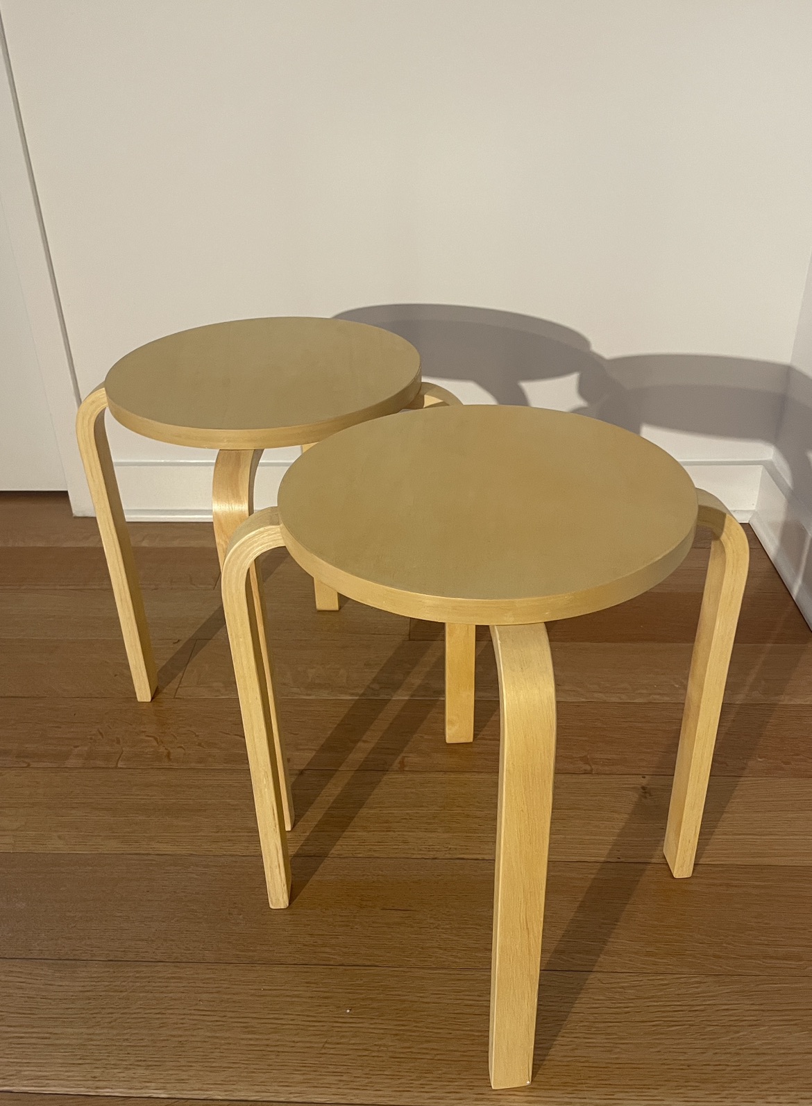 Wooden stool set of 2