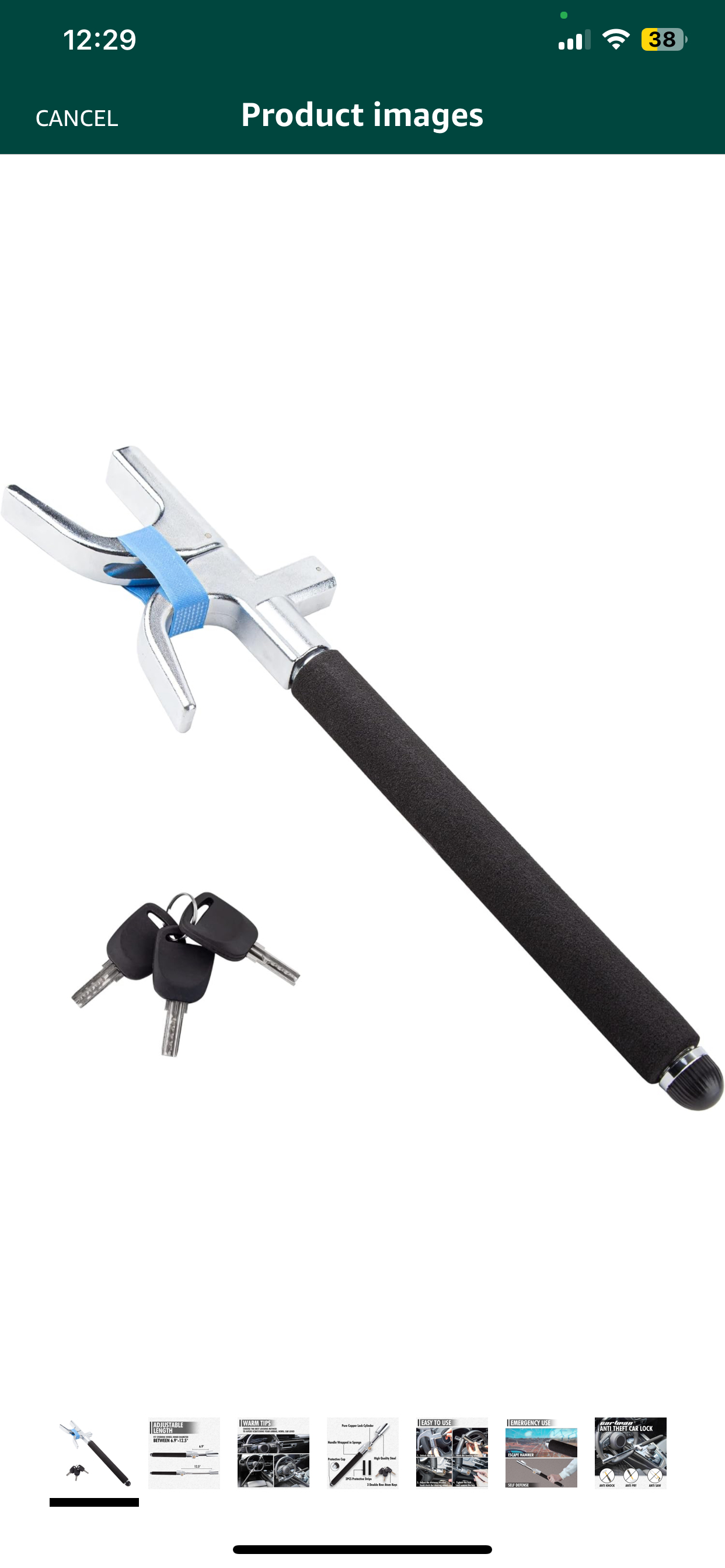 Steering wheel lock anti theft car lock thumbnail