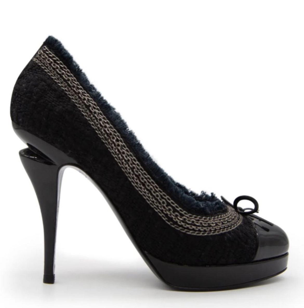 Chanel tweed Escarpins Pump Heels, sz 41 EU (11 US) Black image indicator(2)
