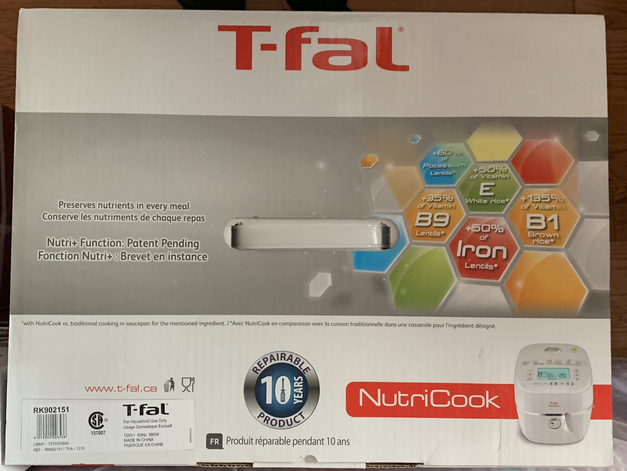 Brandnew T-FAL NutriCook Nutri+ cooking  Rice Cooker - photo 2