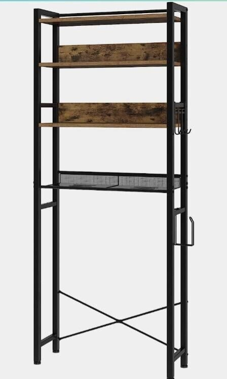 Rolanstar Over The Toilet 4-Tier Bathroom Organize