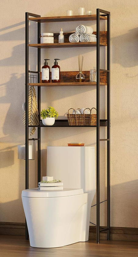 Rolanstar Over The Toilet 4-Tier Bathroom Organize - photo 2