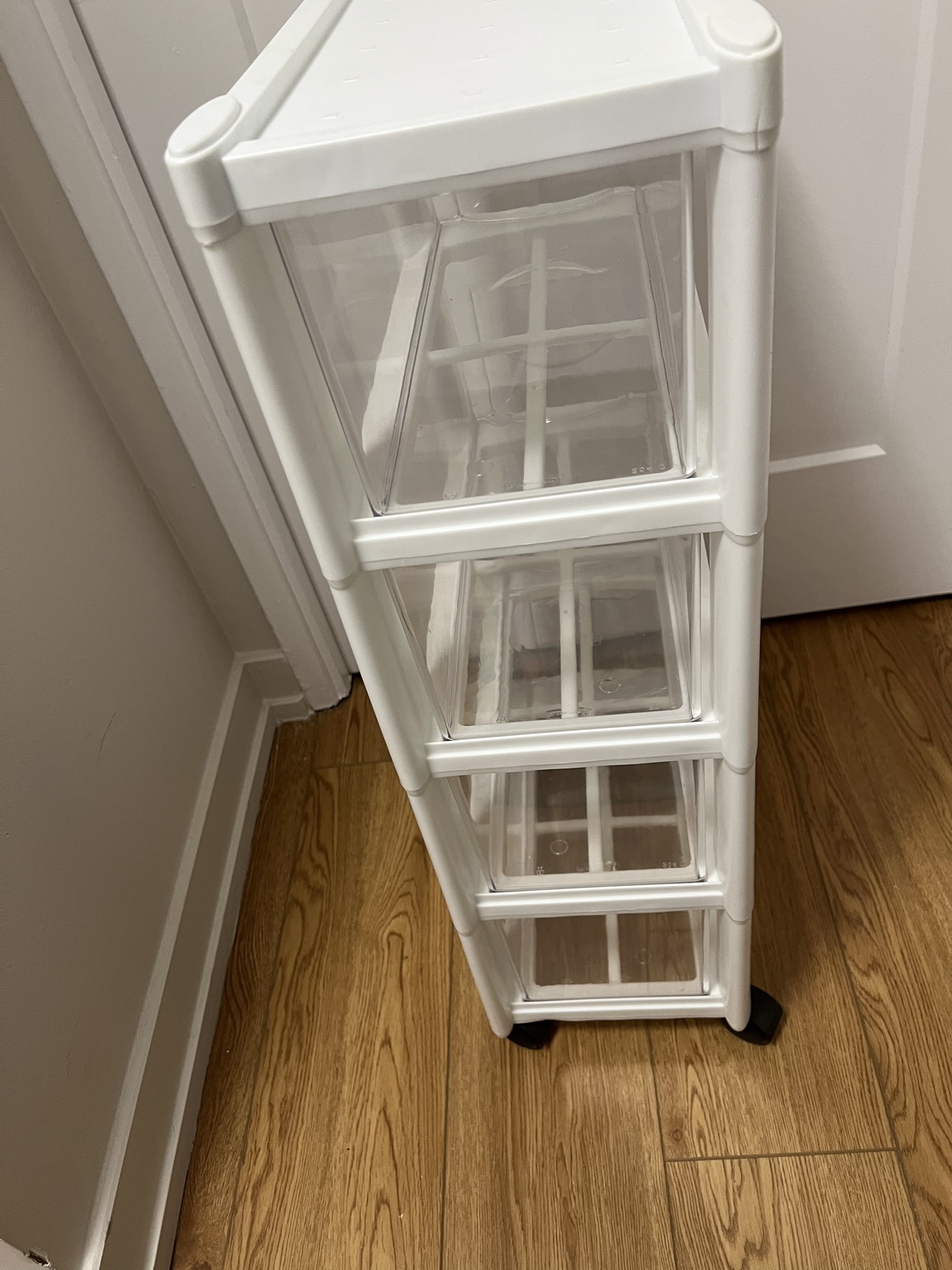 White 4 drawer storage unit - photo 2
