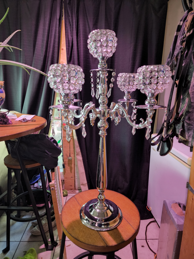 Silver candelabras/ flower holder - photo 3
