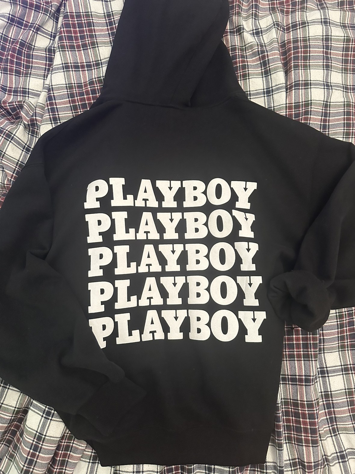 Black Playboy Zip Up Hoodie thumbnail