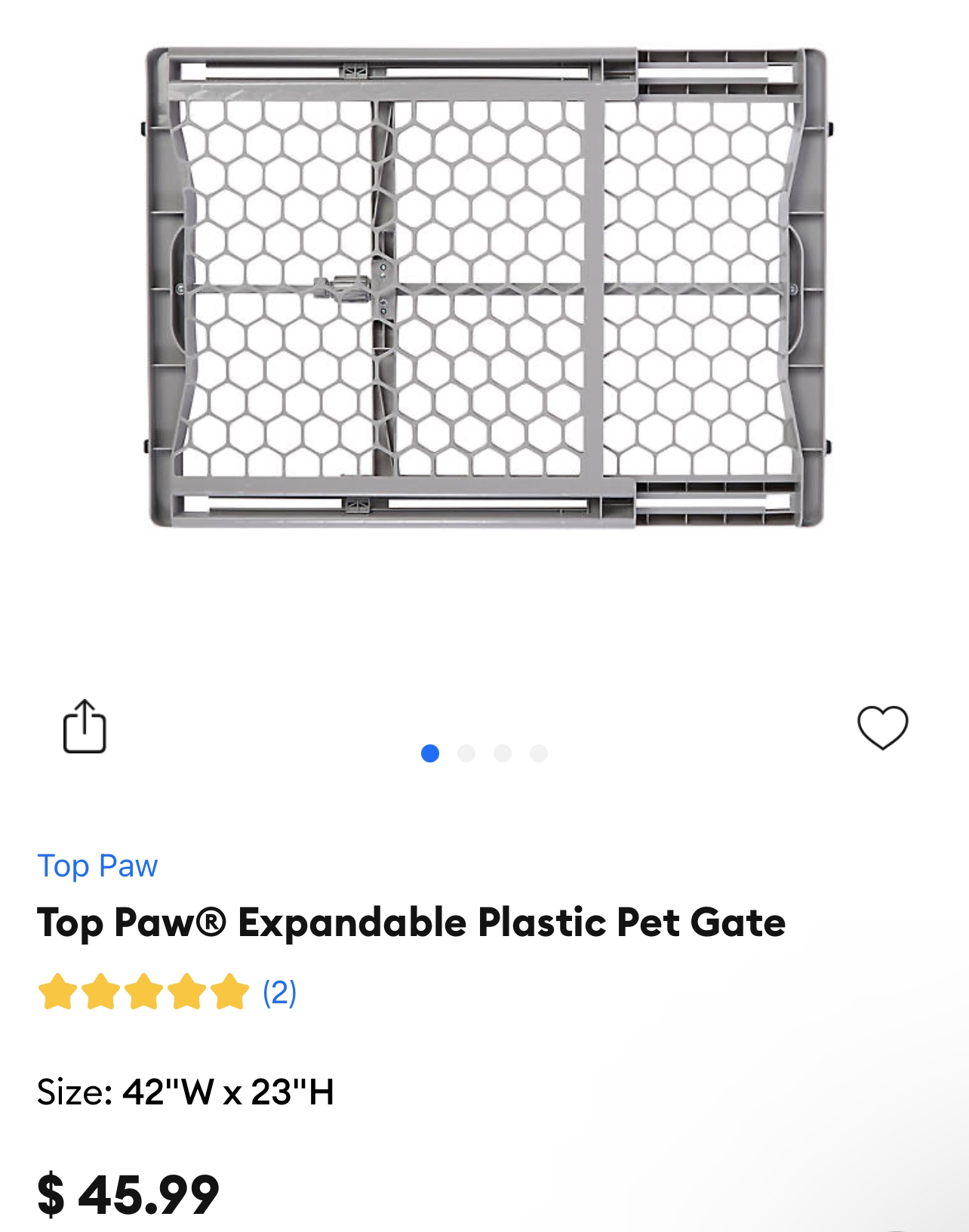 Step over expandable pet gate 28-42” W x 23” H image indicator(3)