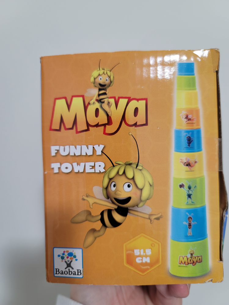 toy stacking tower with printed numbers ❄️ - photo 4
