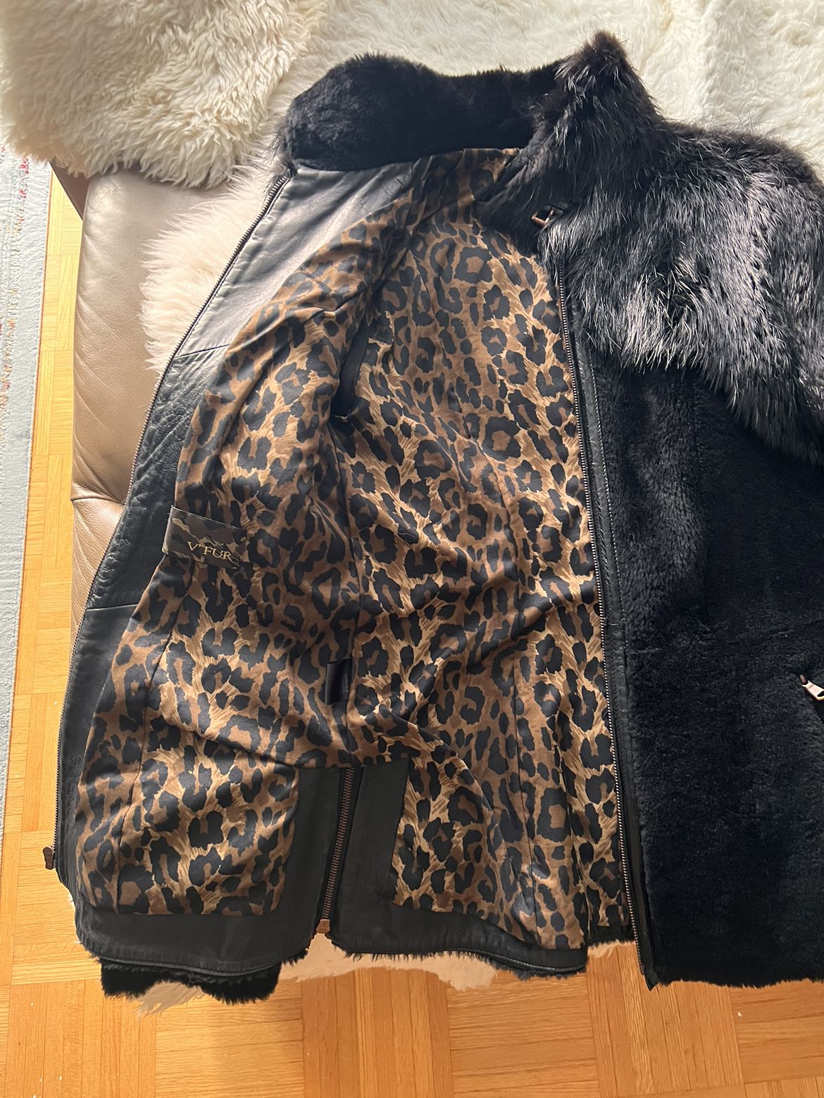Real Black Fur coat - photo 4