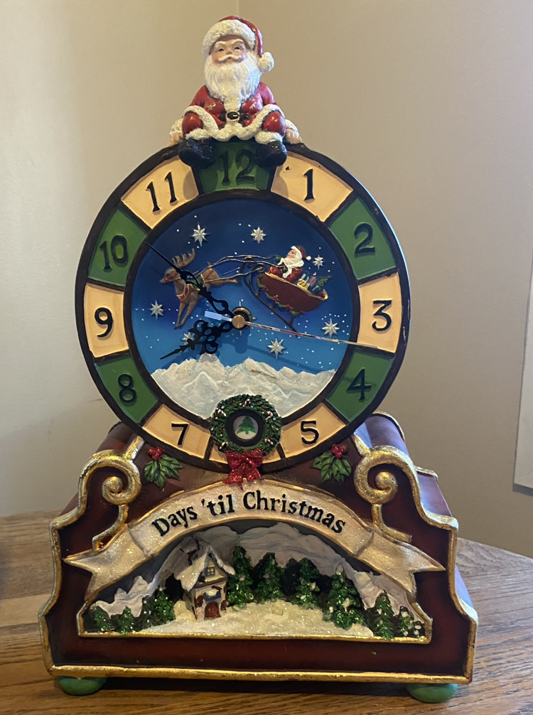 Vintage countdown Christmas clock💚