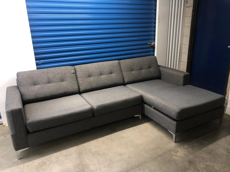 FREE DELIVERY 🚚💨 PEBBLE GREY 3-4 SEATER SECTIONAL SOFA/COUCH image indicator(2)