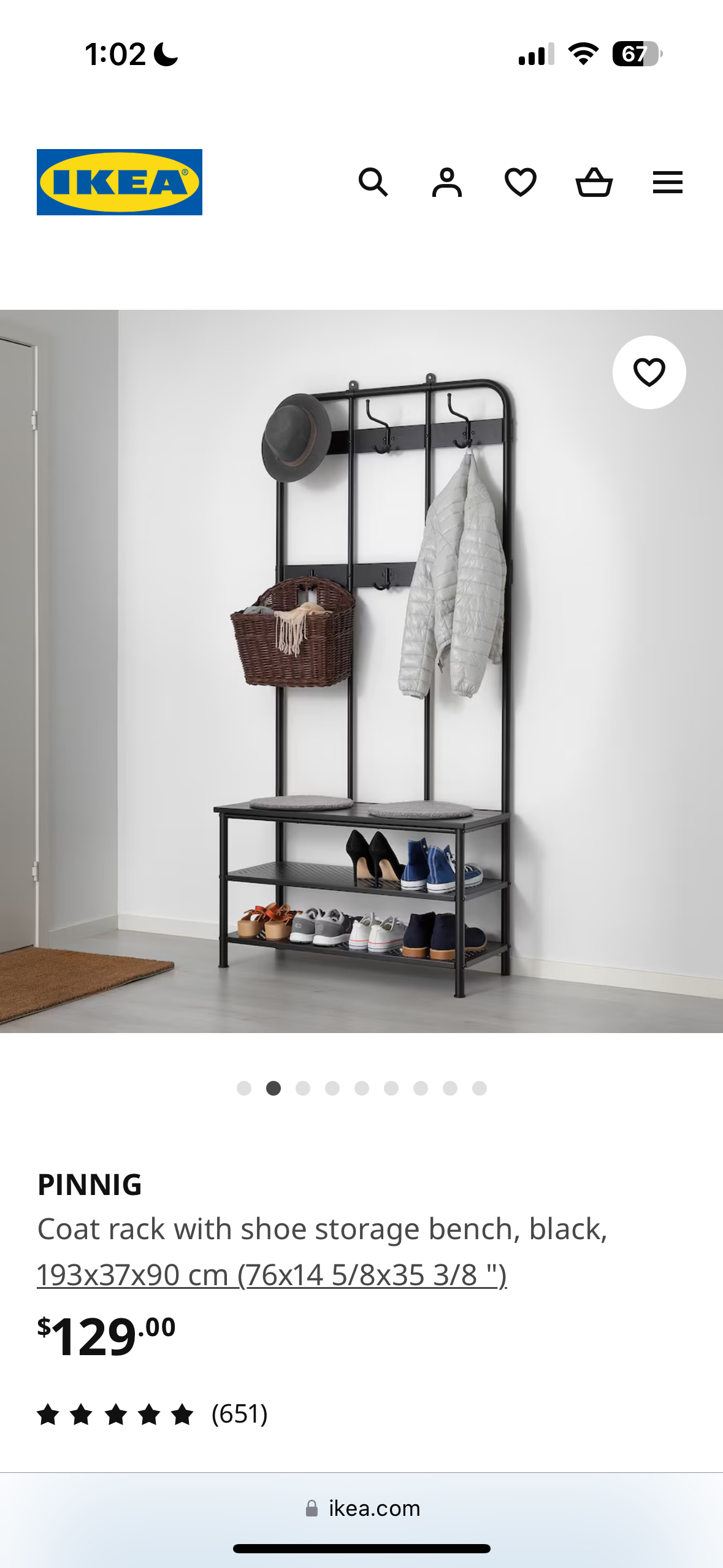 IKEA Coat and shoe rack