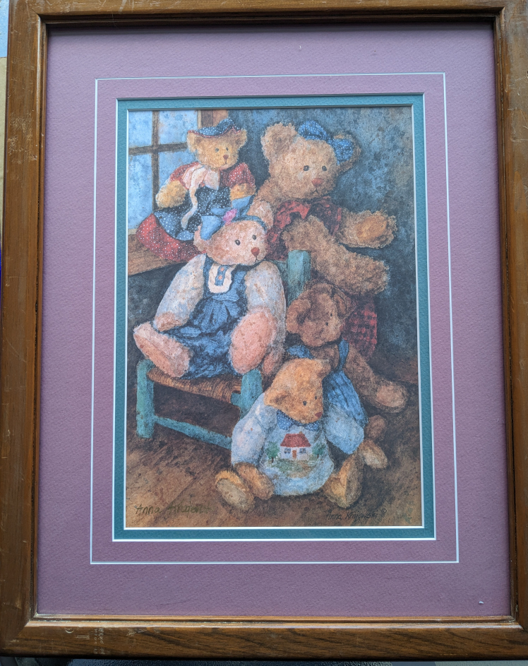 Three framed teddy bear prints by Anna Krajewski image indicator(6)