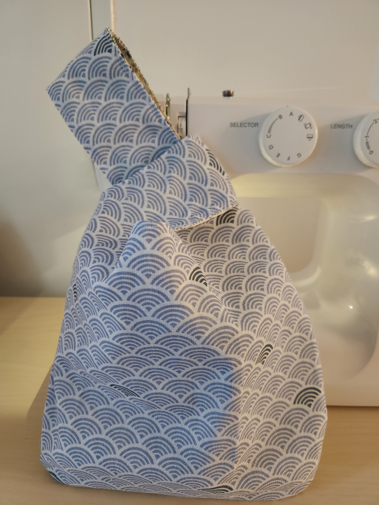 Handmade Japanese cute Knot bag, Doble sided - photo 2