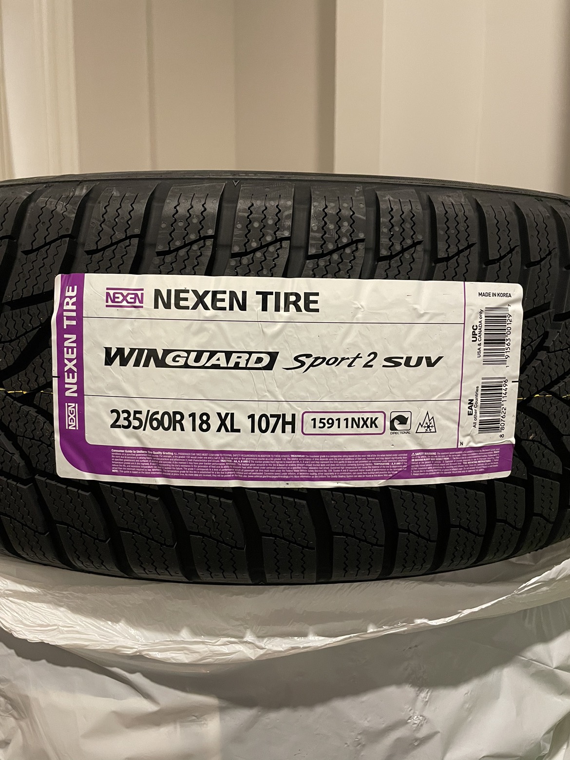 Nexen winter tire winguard sport 2 suv 235/60r18xl 107h
