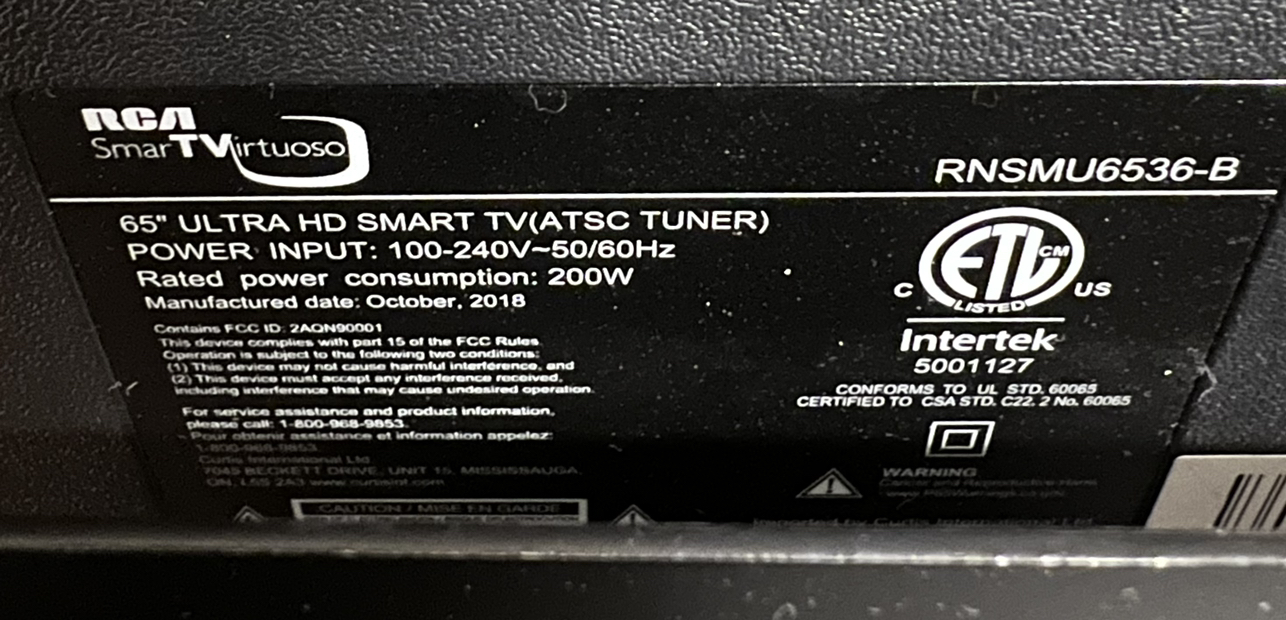 RCA Smart TVirtuoso 65 inches image indicator(4)