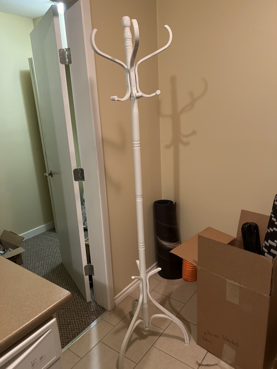 Coat rack - white wood