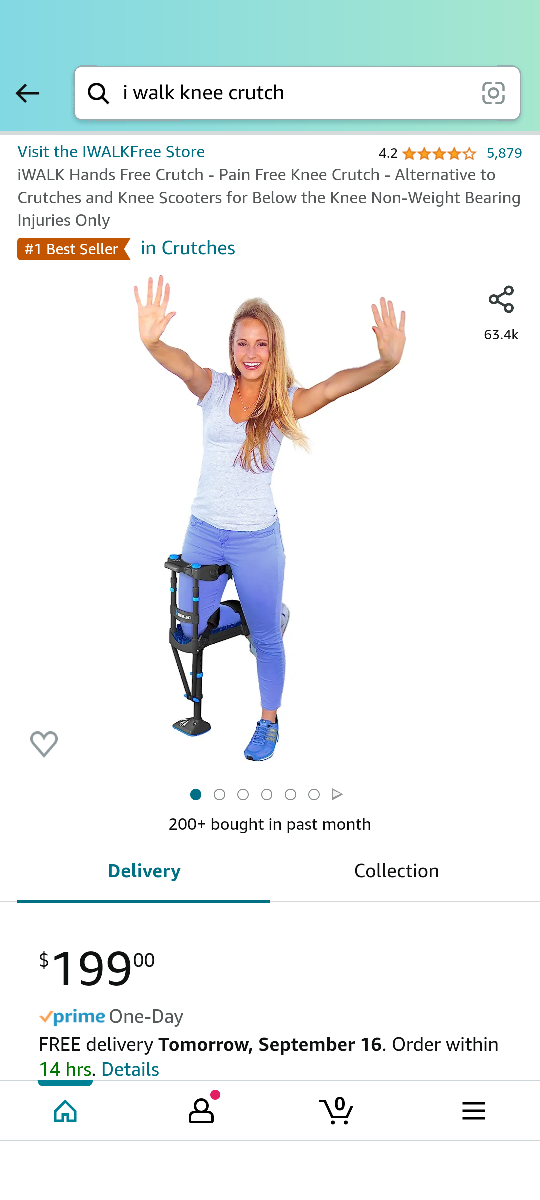 iWalkfree Knee Crutch - photo 2