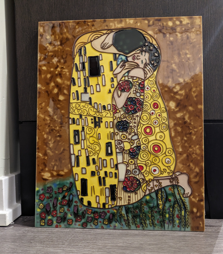 Gustav Klimt - The Kiss ceramic tile