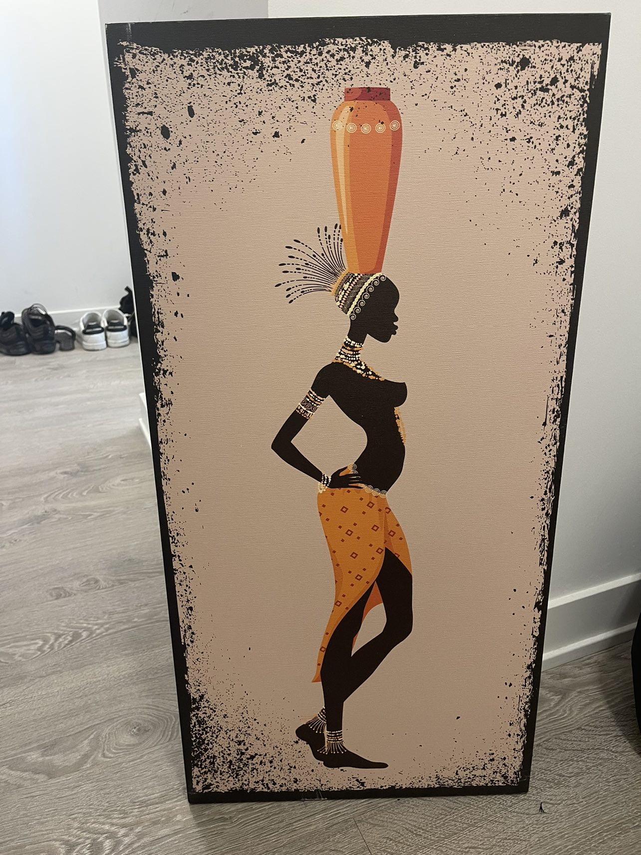 Set of 3 Ethnic Dancing African Women Artwork - photo 3