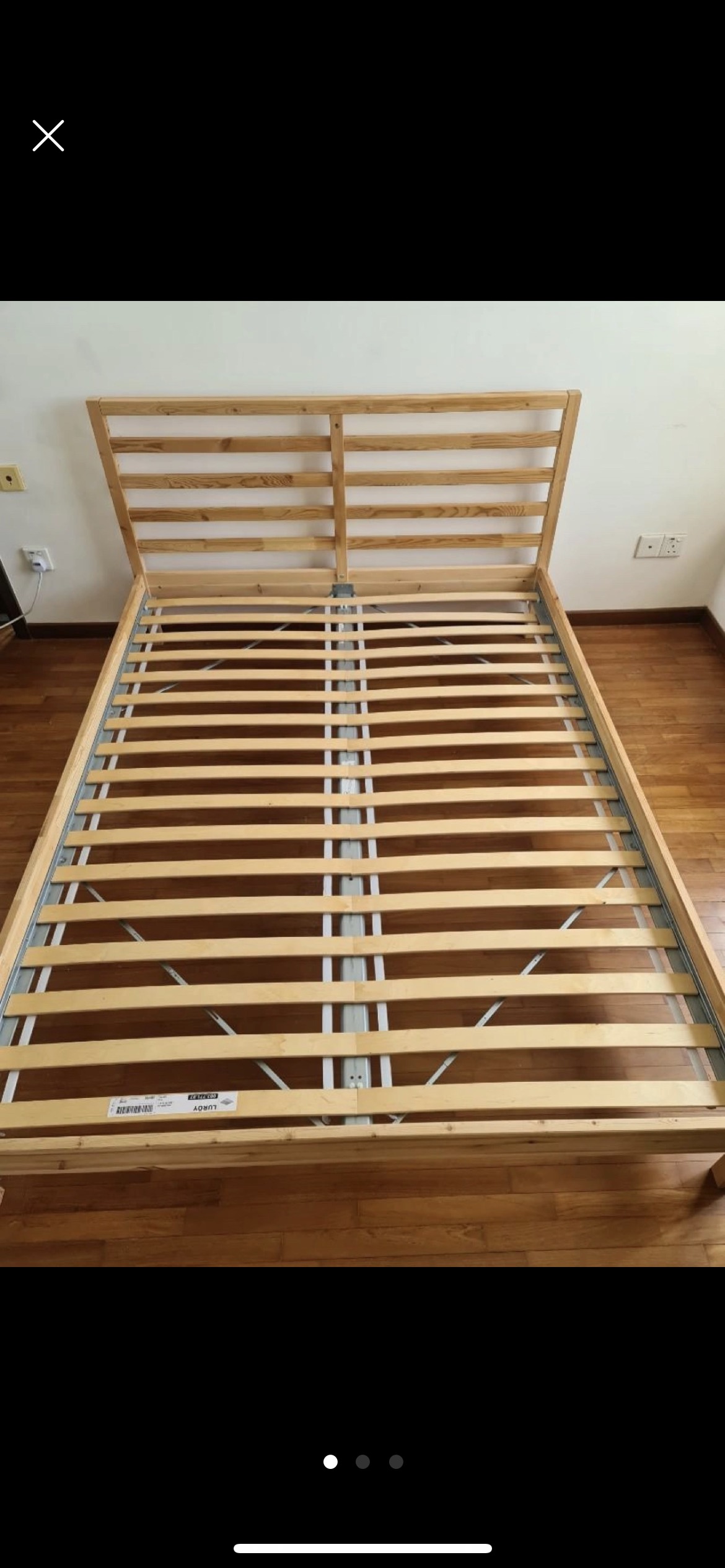 IKEA Wood Queen Bed Frame