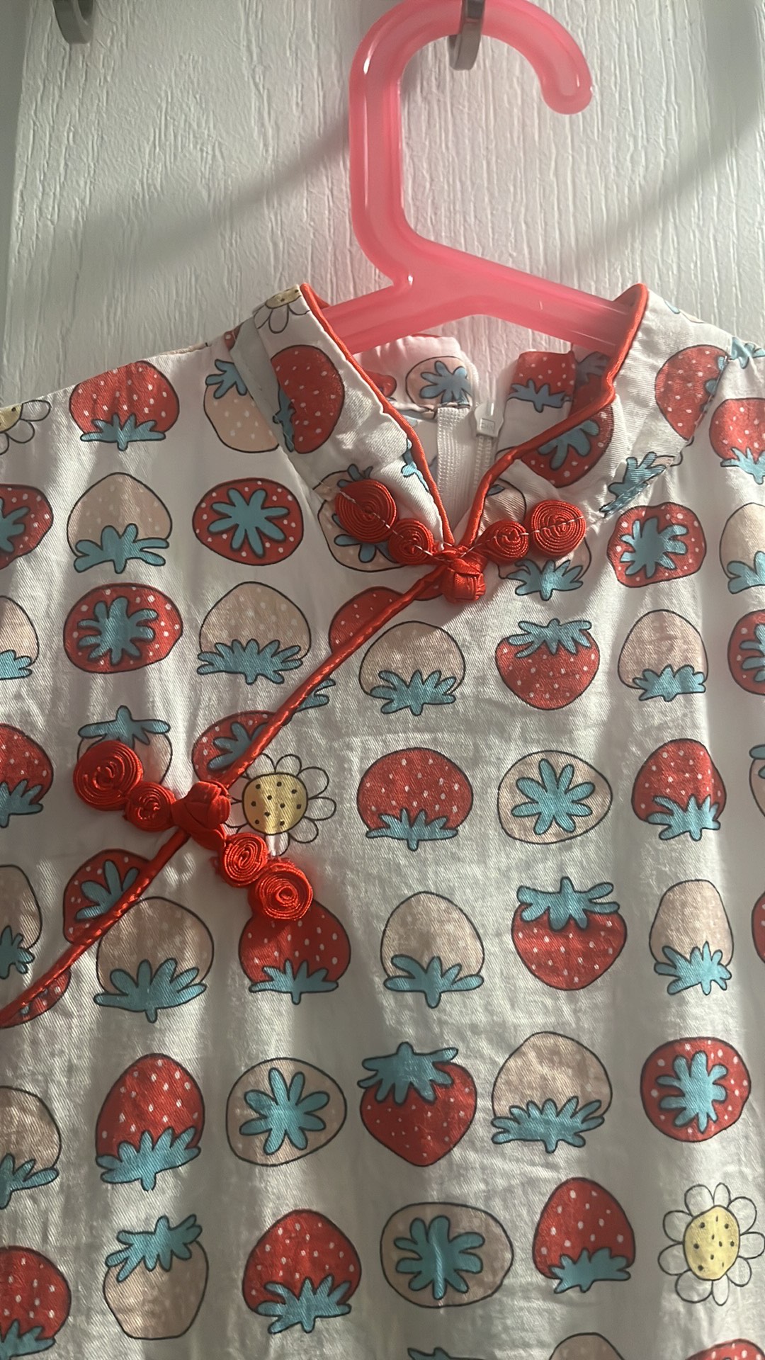 Girls fruit Print Mandarin Collar Dress size 5 image indicator(2)