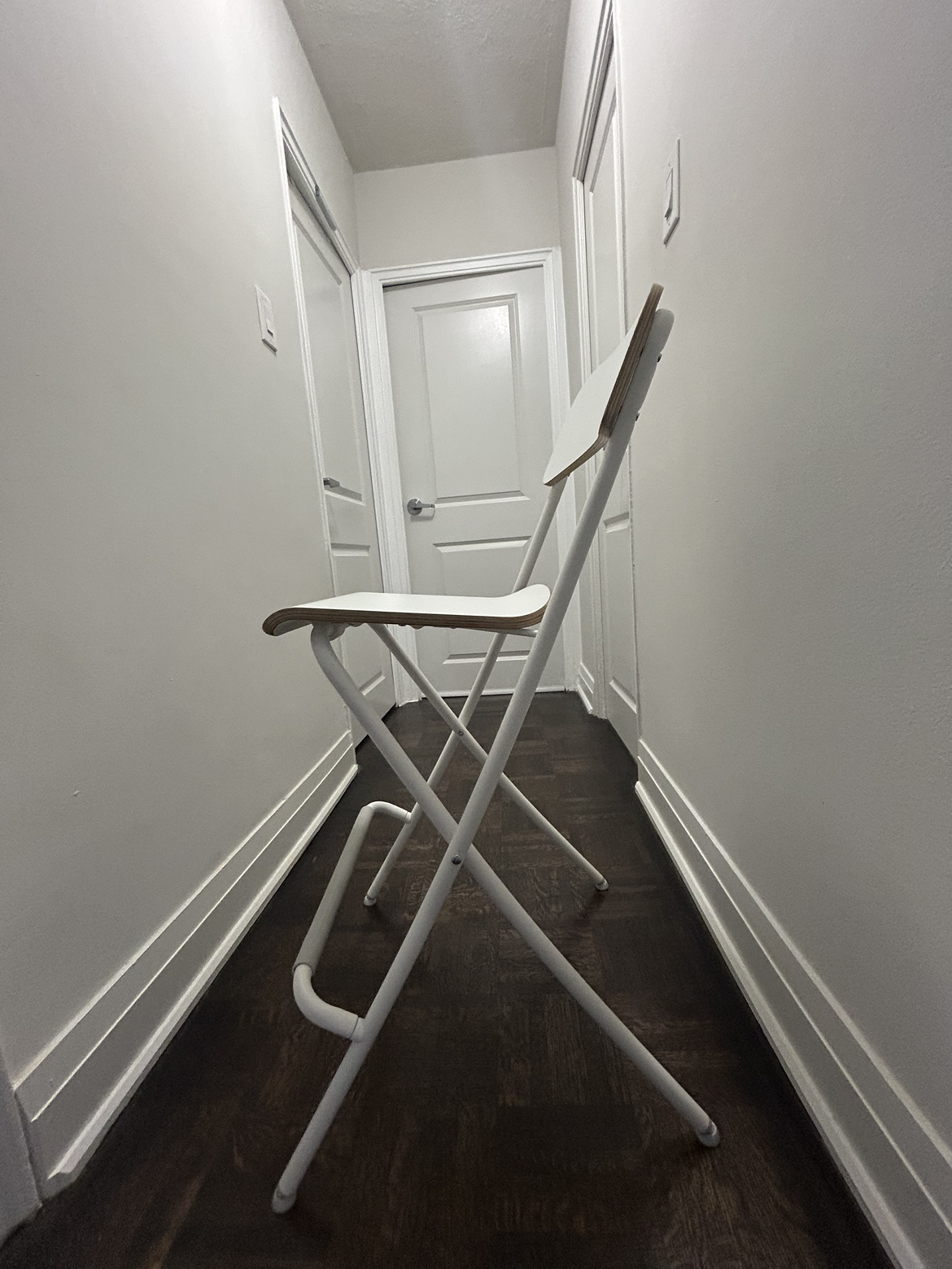 FRANKLIN Bar stool with backrest, foldable, white - photo 4