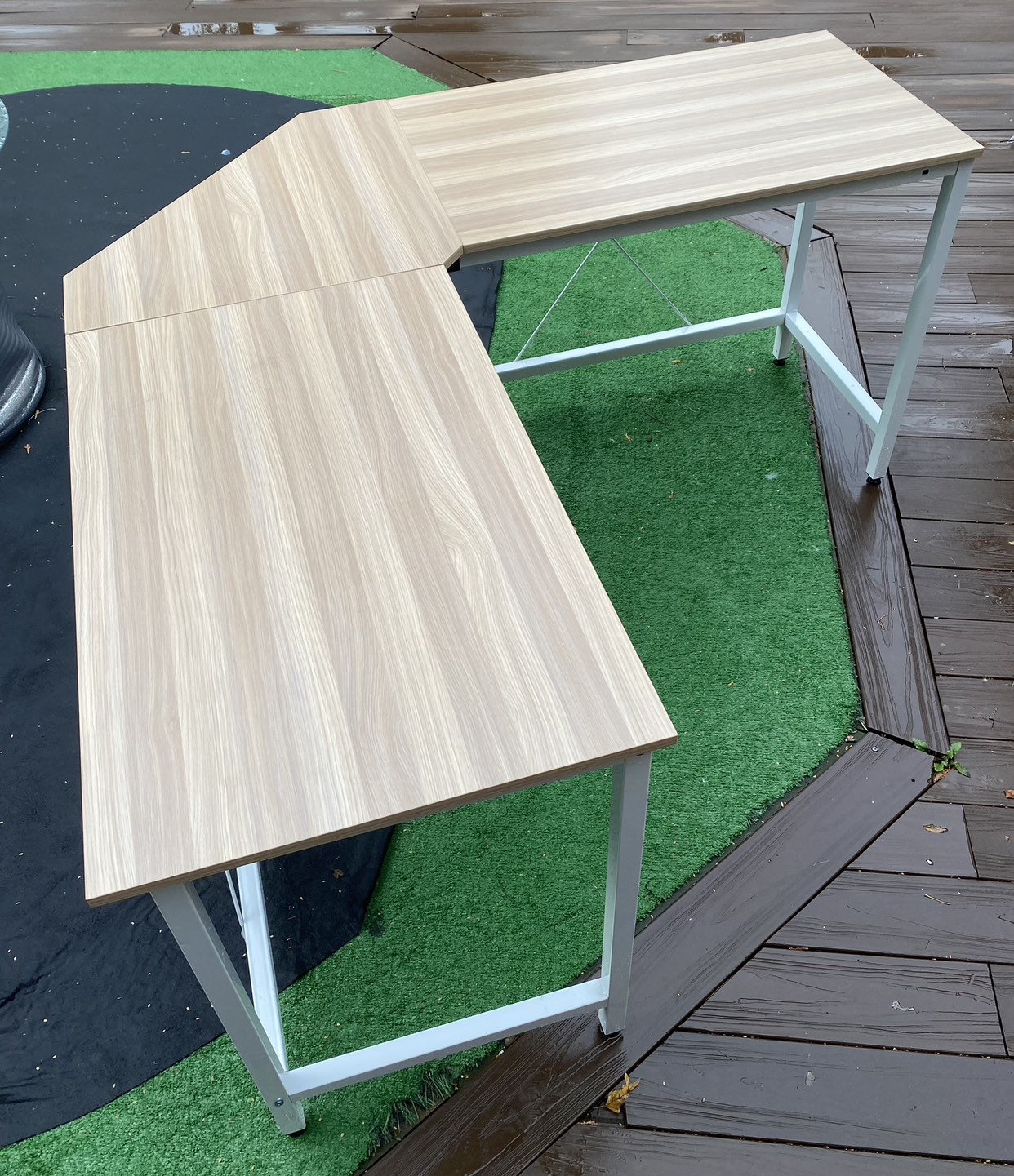 Large L-Shaped Desk 59 x 59 inches Corner Table Computer Desk - photo 2