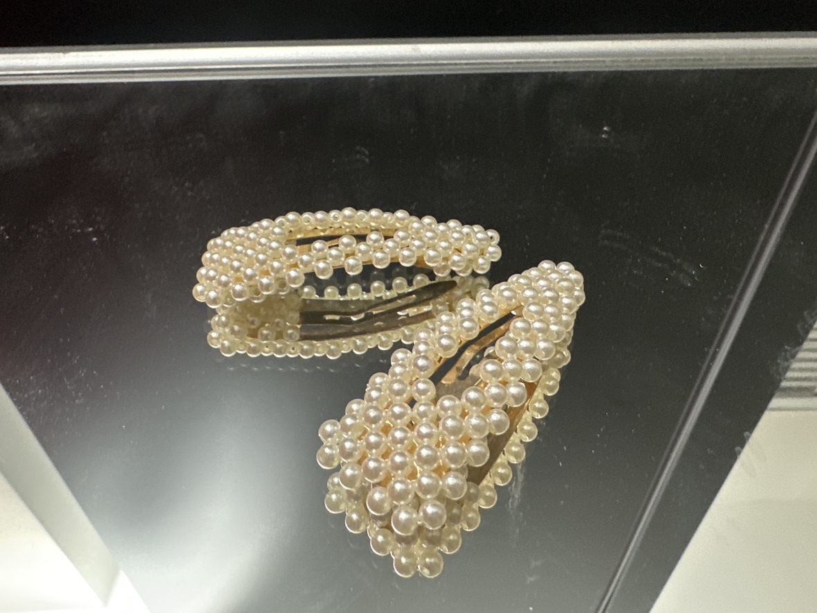 #freecycle pearl hair clips