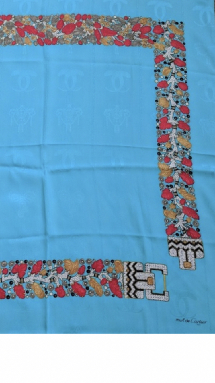 Cartier Silk Vintage scarf authentic RARE thumbnail