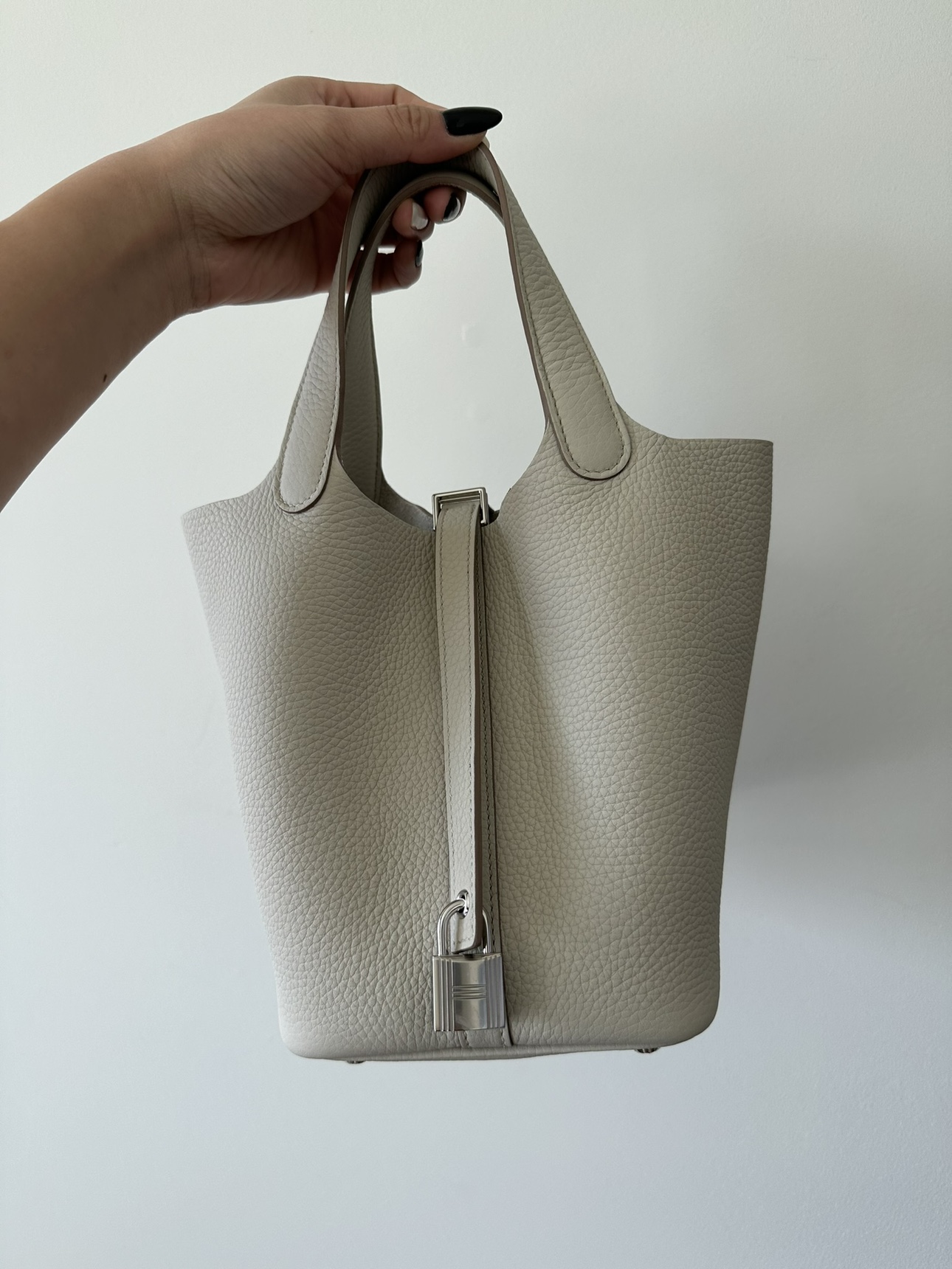 Hermes picotin lock 18 beton 8L colour with PHW sliver metal