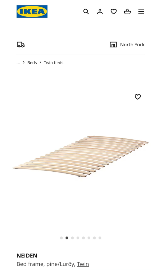 [Used] IKEA Neiden Bed Frame+Bed Base - photo 2