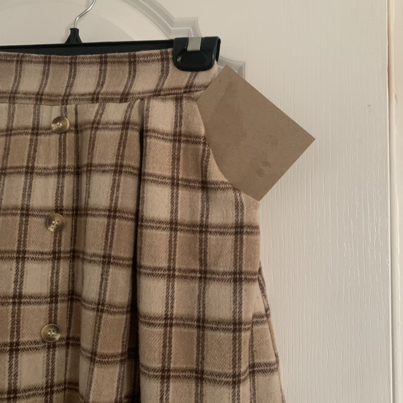 Korean Brown Plaid Skirt w/ Pockets - photo 2
