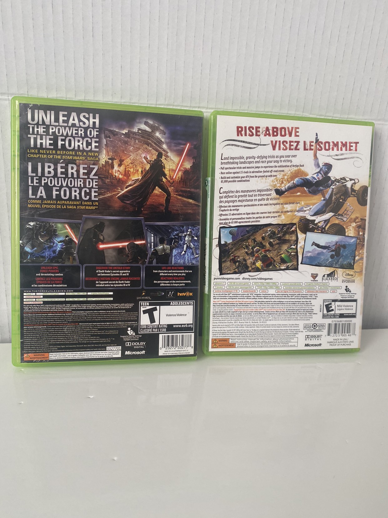 XBOX 360 Games (Starwars force & Pure) image indicator(5)