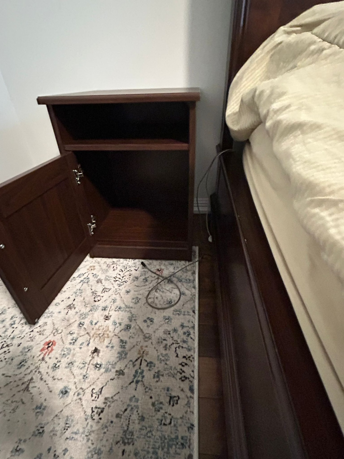California King bed frame and 2 boxsprings and 2 night stands - photo 5