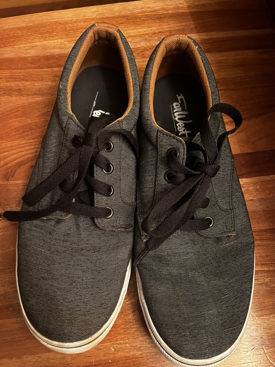 Dark grey lace up casual men’s shoes - photo 2