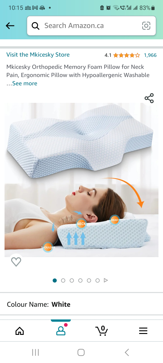 Memory Foam Pillow for Back, Side, Stomach Sleepers❄️