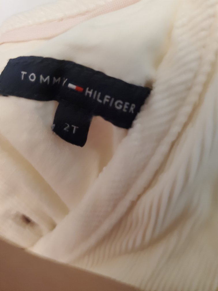 tommy hilfiger white corduroy dress size 2T image indicator(4)