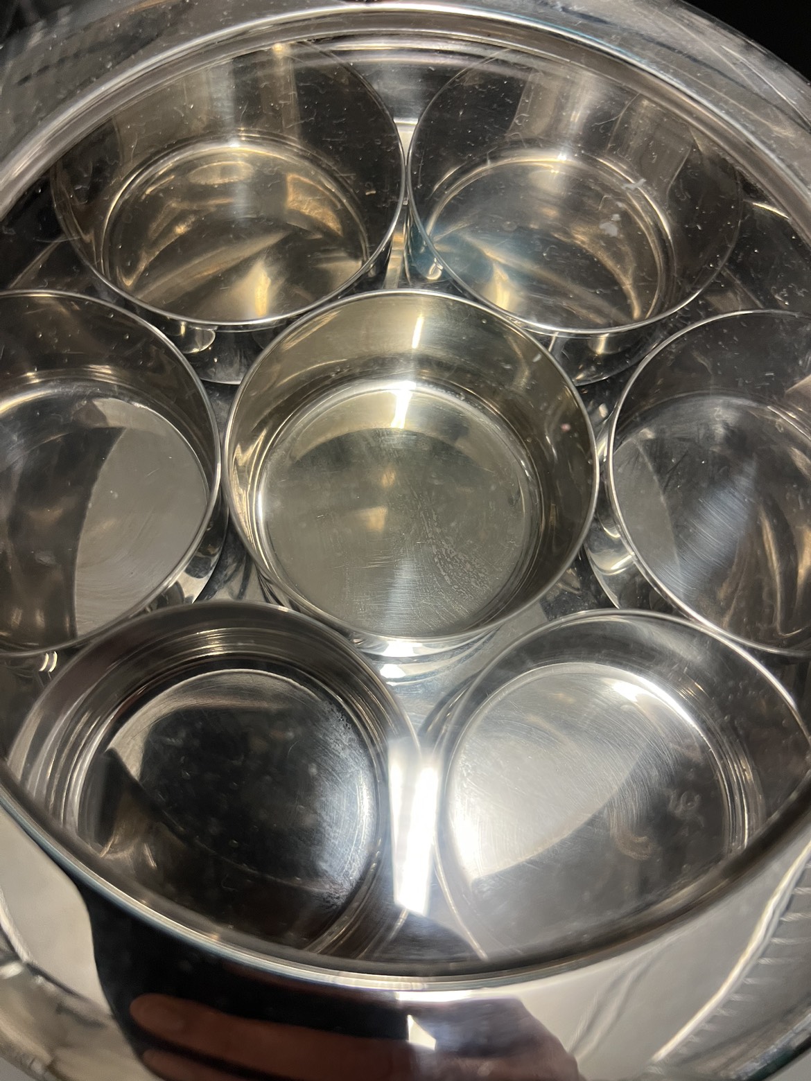 Indian spice box - set of 7 containers
