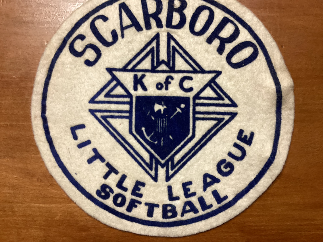 1960’s SCARBORO KNIGHTS OF COLUMBUS LITTLE LEAGUE SOFTBALL crest