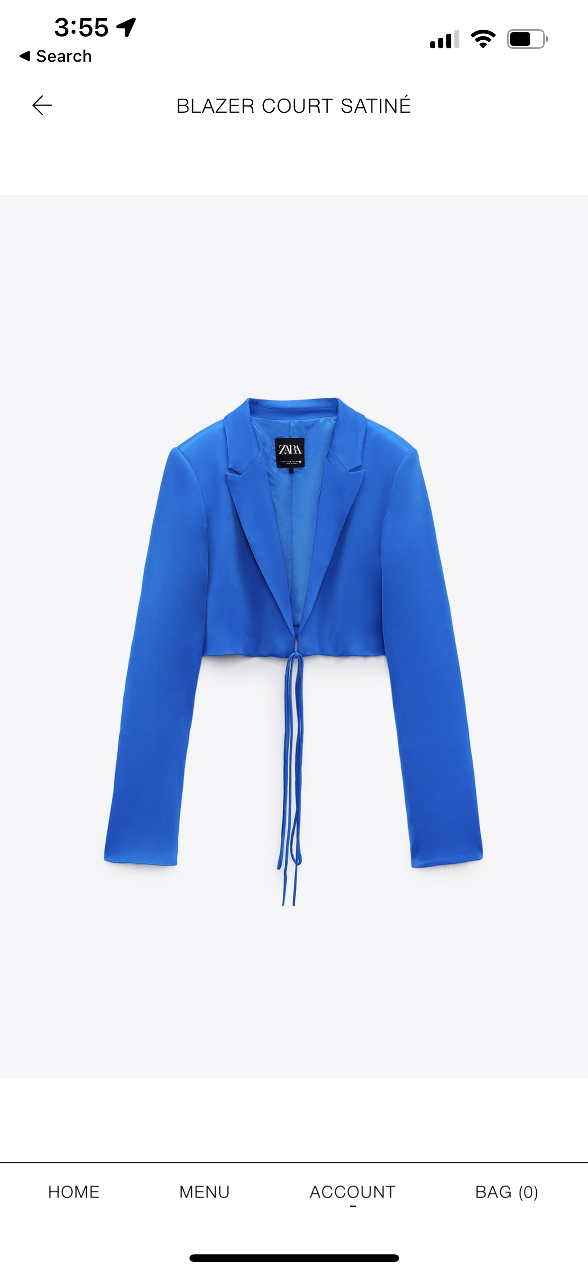 Zara cropped blazer