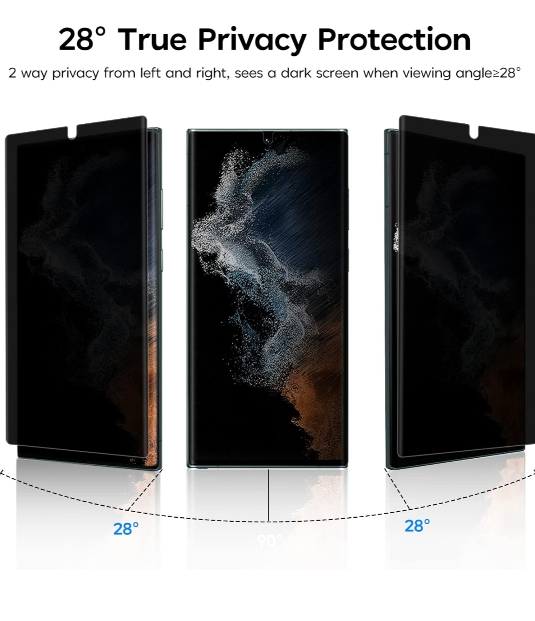 2pack Privacy Tempered Glas for samsung S23 Ultra image indicator(4)