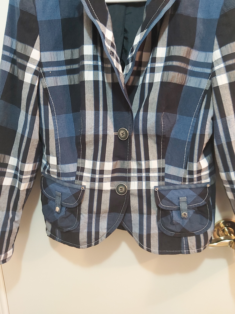 GERRY WEBER plaid blazer jacket, size 10 image indicator(2)