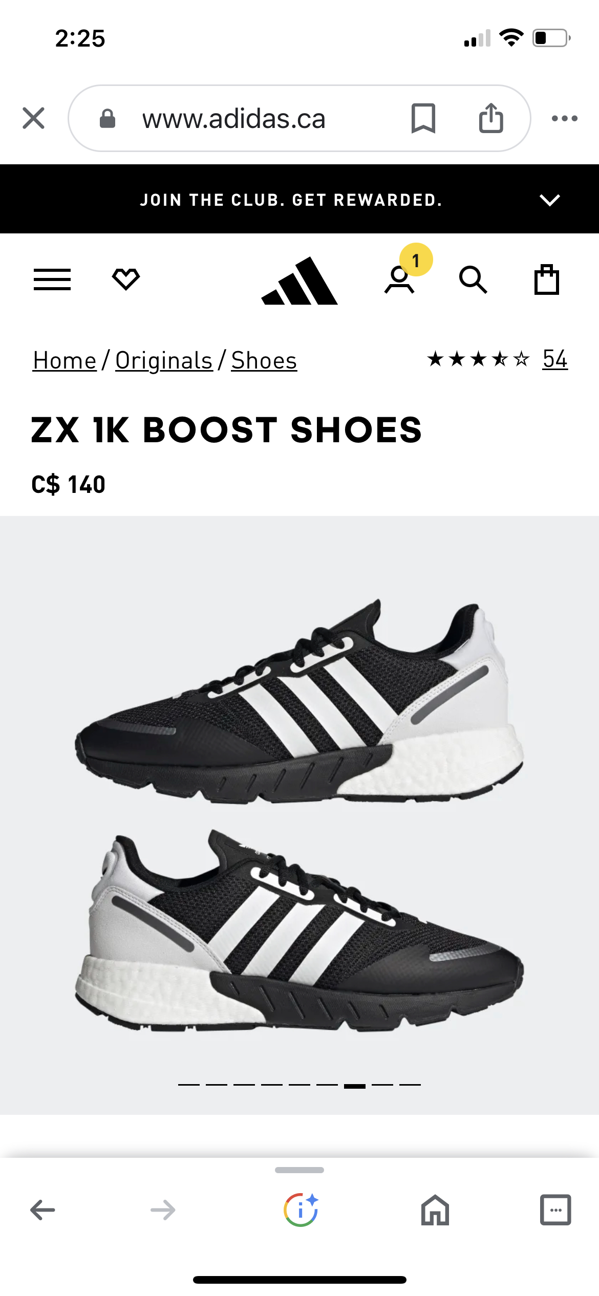 Unixex Adidas ULTRA-COMFORTABLE Unisex ZX 1K SHOES /Tennis image indicator(2)