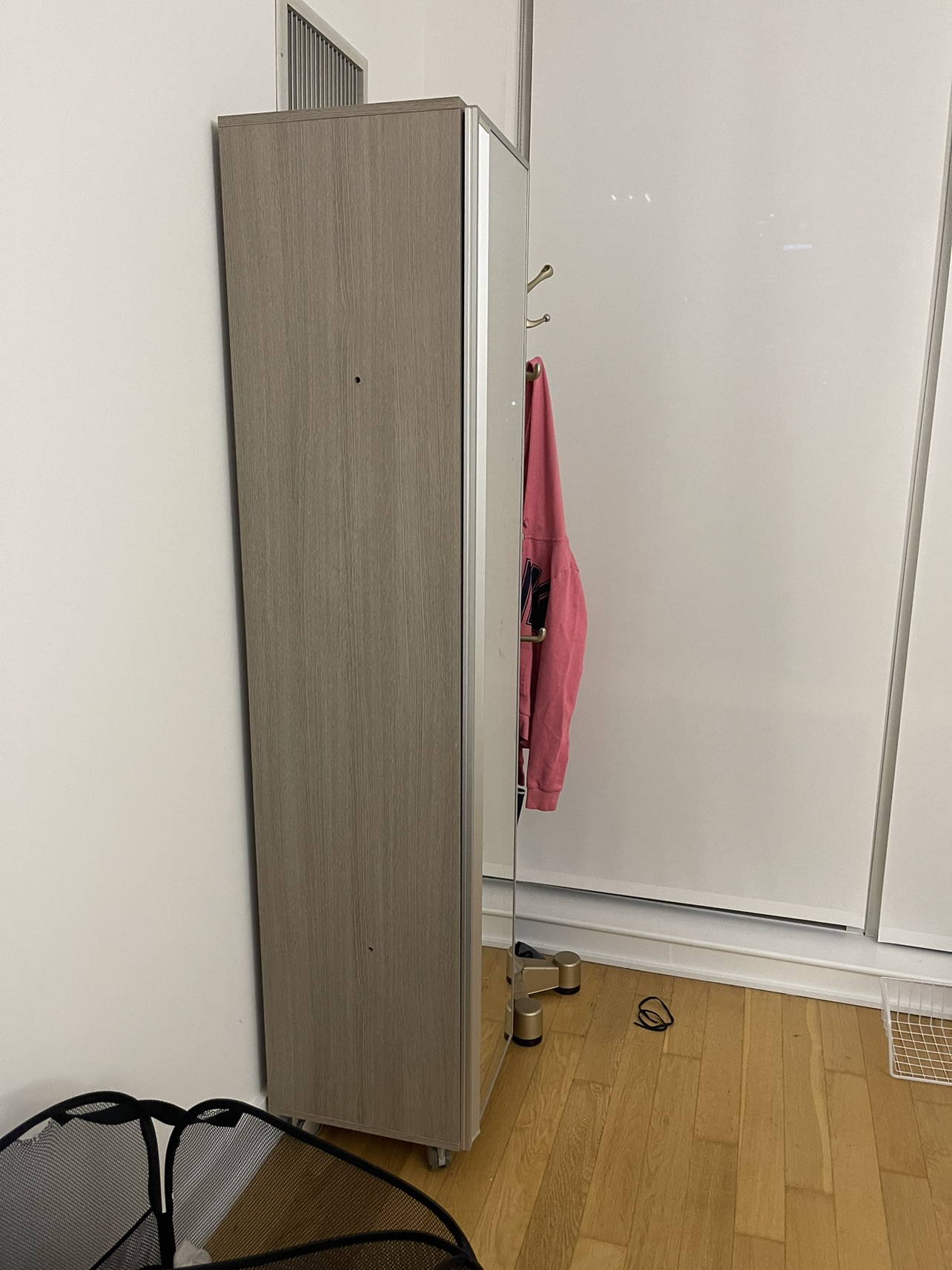 Standing Closet with a mirror and wheels - photo 3